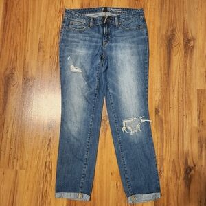 GAP Light Blue Boyfriend Jeans with Distressed Knees